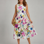 Floral Print Dress | Comfortable Midi Summer Dress | Relaxed Fit Casual Style 3