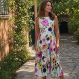 Floral Print Dress | Comfortable Midi Summer Dress | Relaxed Fit Casual Style 5