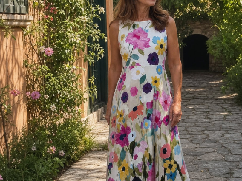 Floral Print Dress | Comfortable Midi Summer Dress | Relaxed Fit Casual Style 5