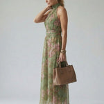 Floral Print Midi Dress | Elegant Summer Dress for Wedding Guests and Cocktail Parties 1