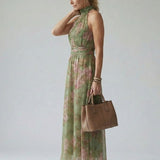 Floral Print Midi Dress | Elegant Summer Dress for Wedding Guests and Cocktail Parties 1