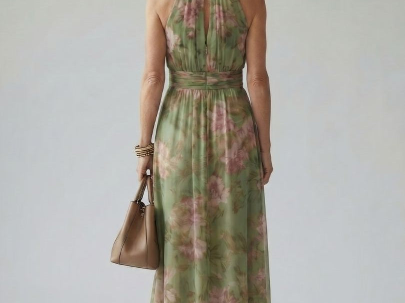 Floral Print Midi Dress | Elegant Summer Dress for Wedding Guests and Cocktail Parties 2