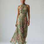 Floral Print Midi Dress | Elegant Summer Dress for Wedding Guests and Cocktail Parties 3