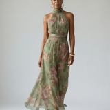 Floral Print Midi Dress | Elegant Summer Dress for Wedding Guests and Cocktail Parties 3