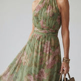 Floral Print Midi Dress | Elegant Summer Dress for Wedding Guests and Cocktail Parties 5