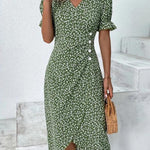 Floral V-Neck Dress | Elegant Summer Dresses for Effortless Style 0