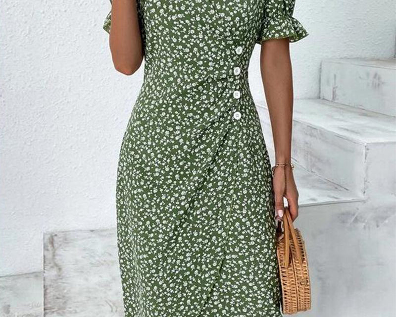 Floral V-Neck Dress | Elegant Summer Dresses for Effortless Style 0