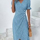 Floral V-Neck Dress | Elegant Summer Dresses for Effortless Style 1