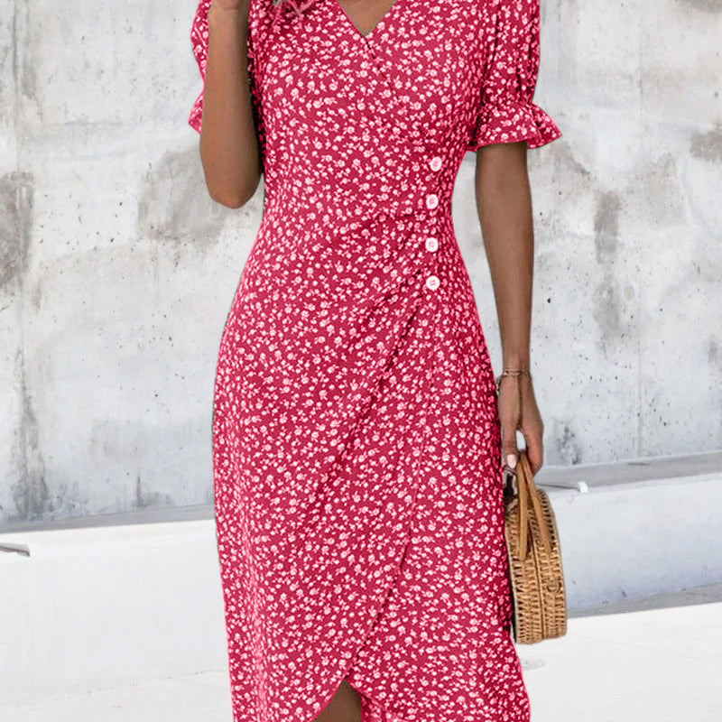 Floral V-Neck Dress | Elegant Summer Dresses for Effortless Style 3