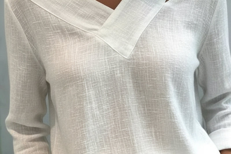 Fluid Top | Asymmetrical Blouse for Women | Elegant Draped Design 0