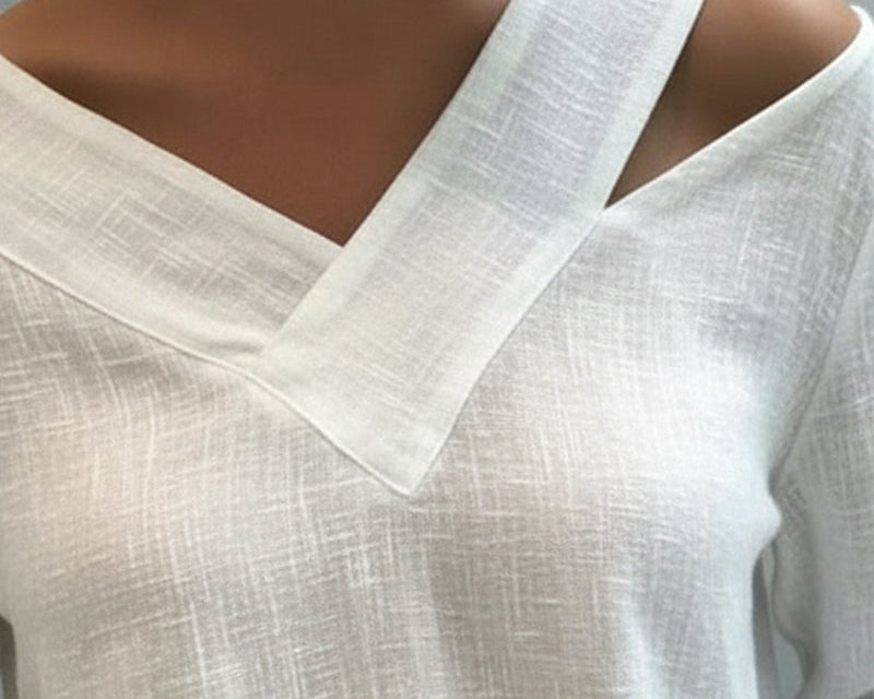 Fluid Top | Asymmetrical Blouse for Women | Elegant Draped Design 2