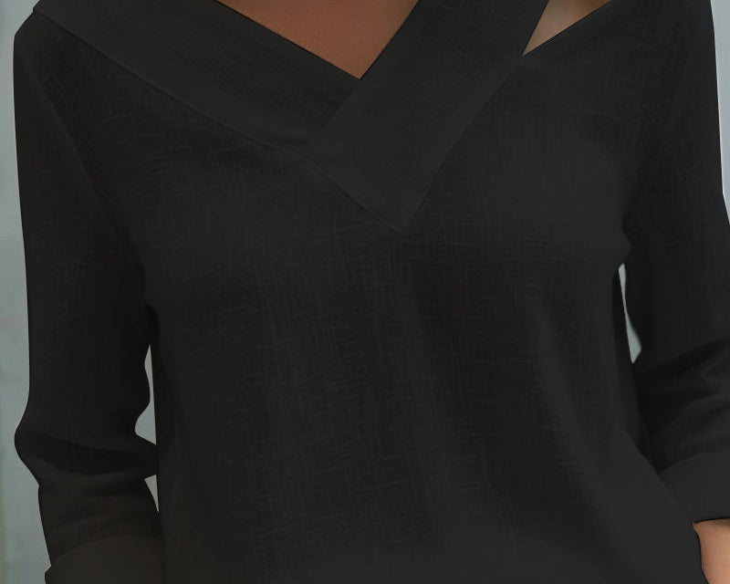 Fluid Top | Asymmetrical Blouse for Women | Elegant Draped Design 3