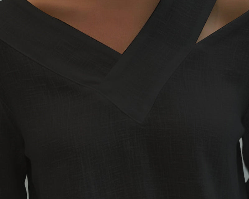 Fluid Top | Asymmetrical Blouse for Women | Elegant Draped Design 5
