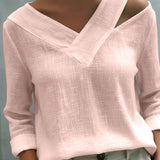 Fluid Top | Asymmetrical Blouse for Women | Elegant Draped Design 6