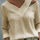 Fluid Top | Asymmetrical Blouse for Women | Elegant Draped Design 9