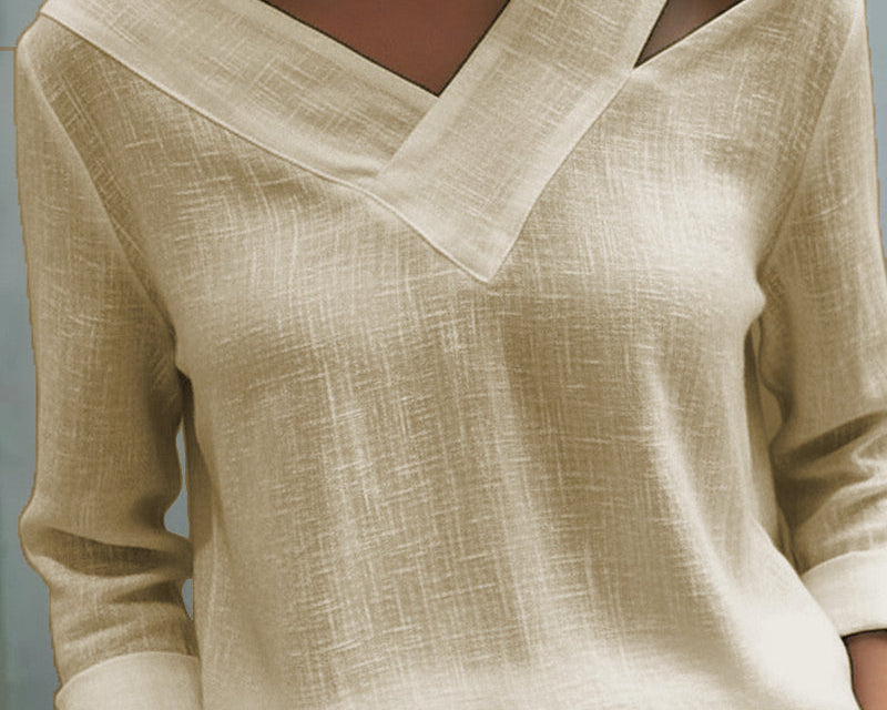 Fluid Top | Asymmetrical Blouse for Women | Elegant Draped Design 9