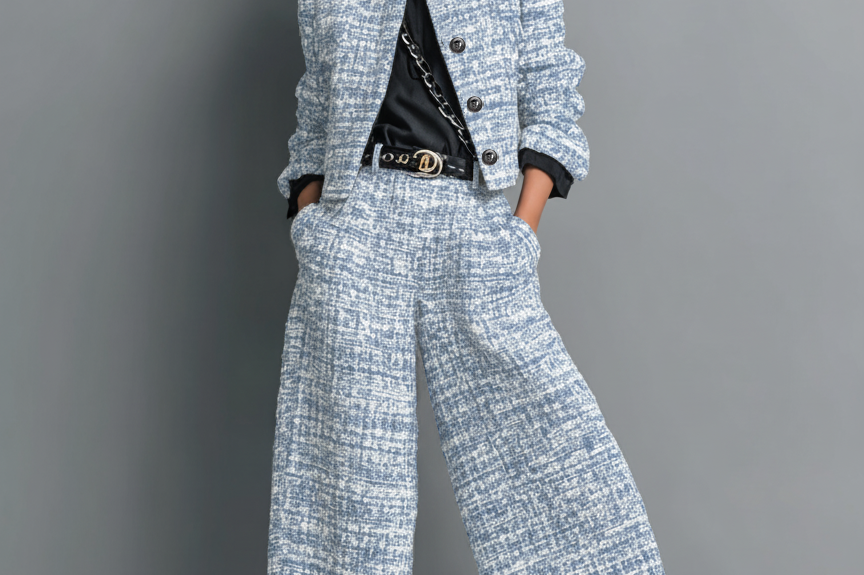 Women's Textured Two-Piece Set | Chic Tailored Coordinated Set