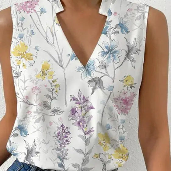 Women's V-Neck Summer Top | Lightweight Breathable Casual Blouse