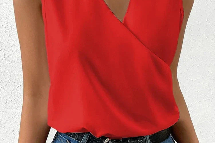 Women's V-Neck Summer Top | Lightweight Breathable Casual Blouse