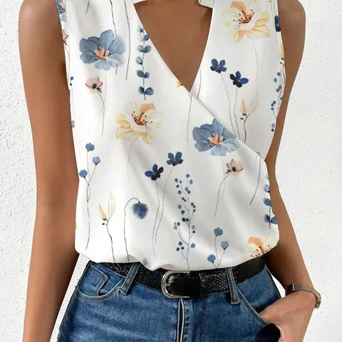 Women's V-Neck Summer Top | Lightweight Breathable Casual Blouse