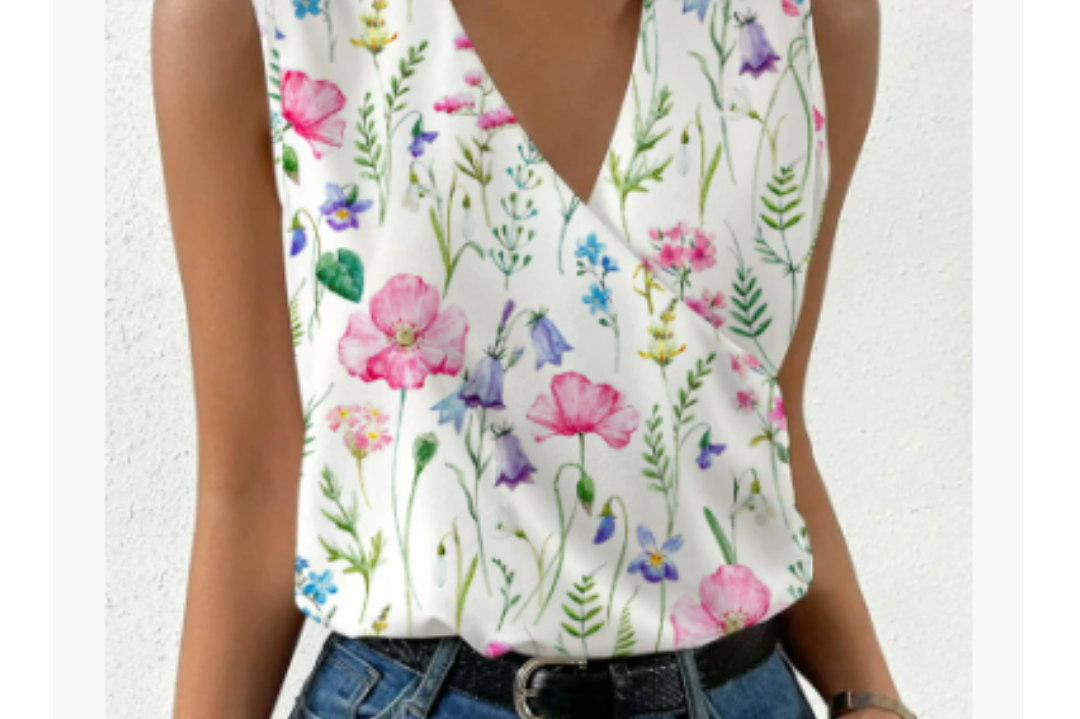 Women's V-Neck Summer Top | Lightweight Breathable Casual Blouse