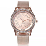Women's Quartz Mesh-Band Watch - Rose Gold