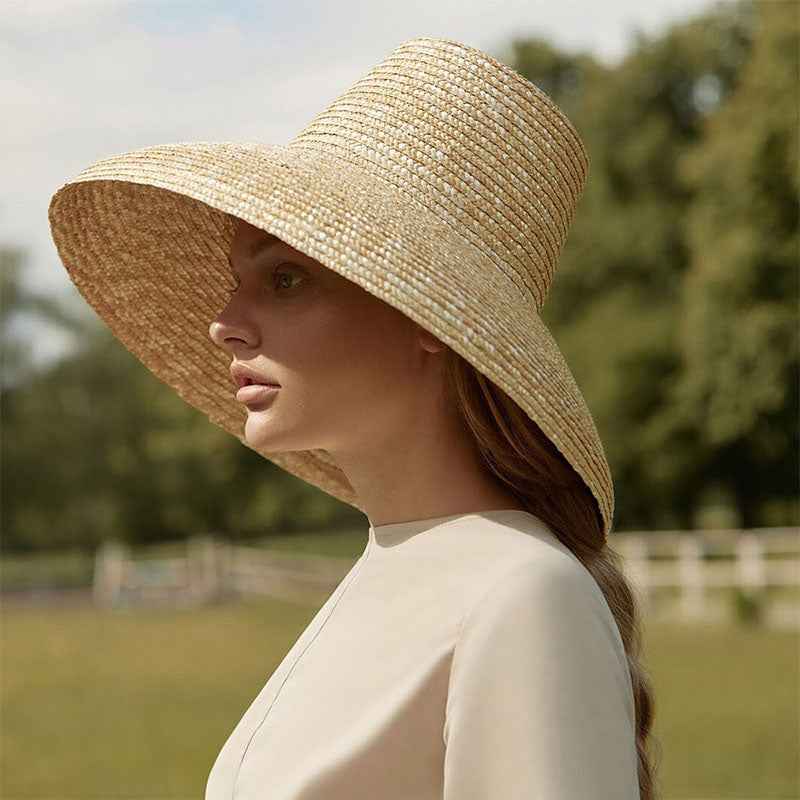 Hat | Vintage High Top Straw Sunshade | Stylish Summer Accessory 1