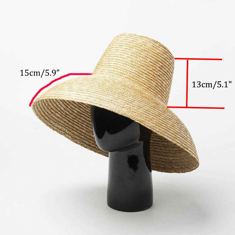 Hat | Vintage High Top Straw Sunshade | Stylish Summer Accessory 3