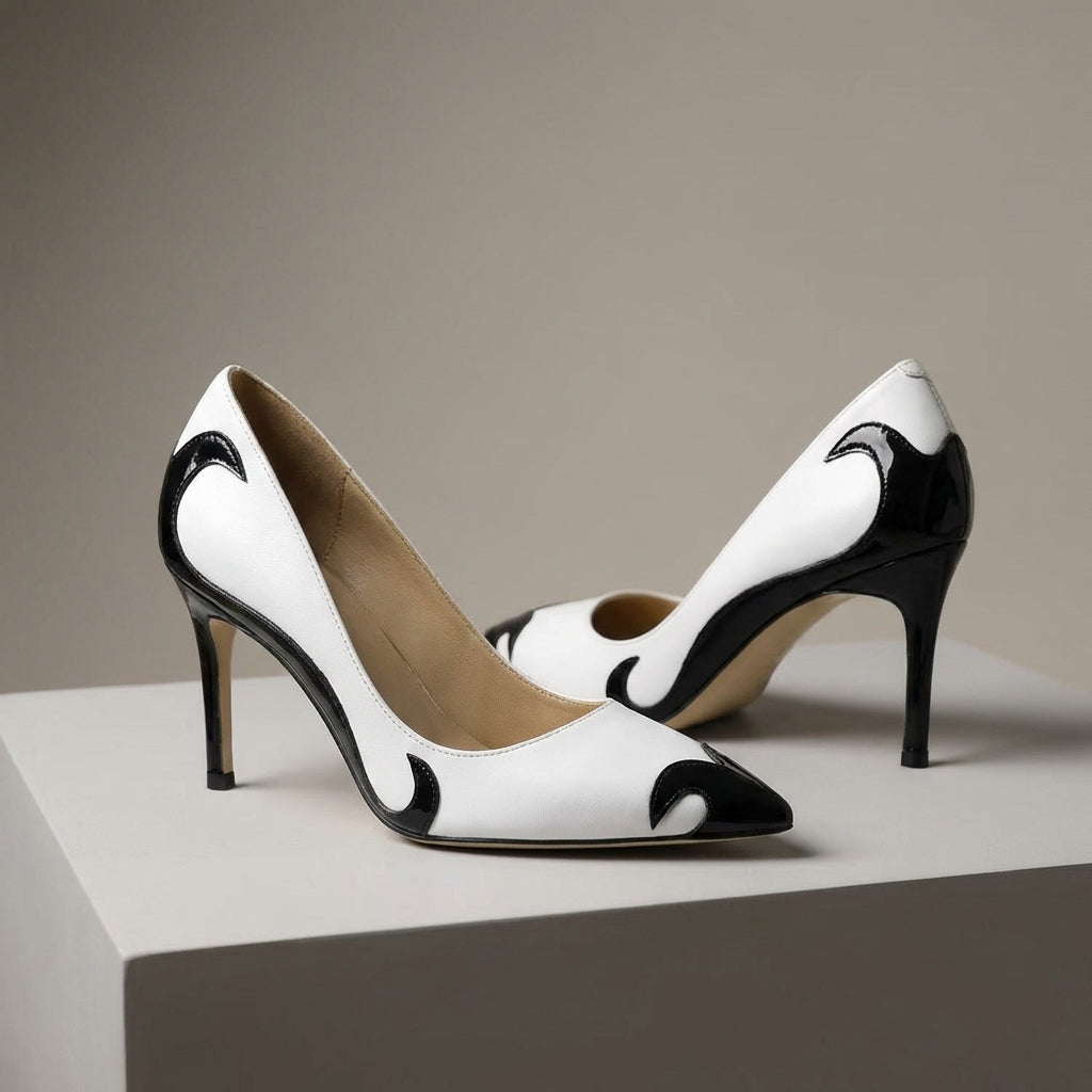 Heels | Sculpted Pointed Toe Slip-On Footwear | Elegant Stylish Stiletto Design 0