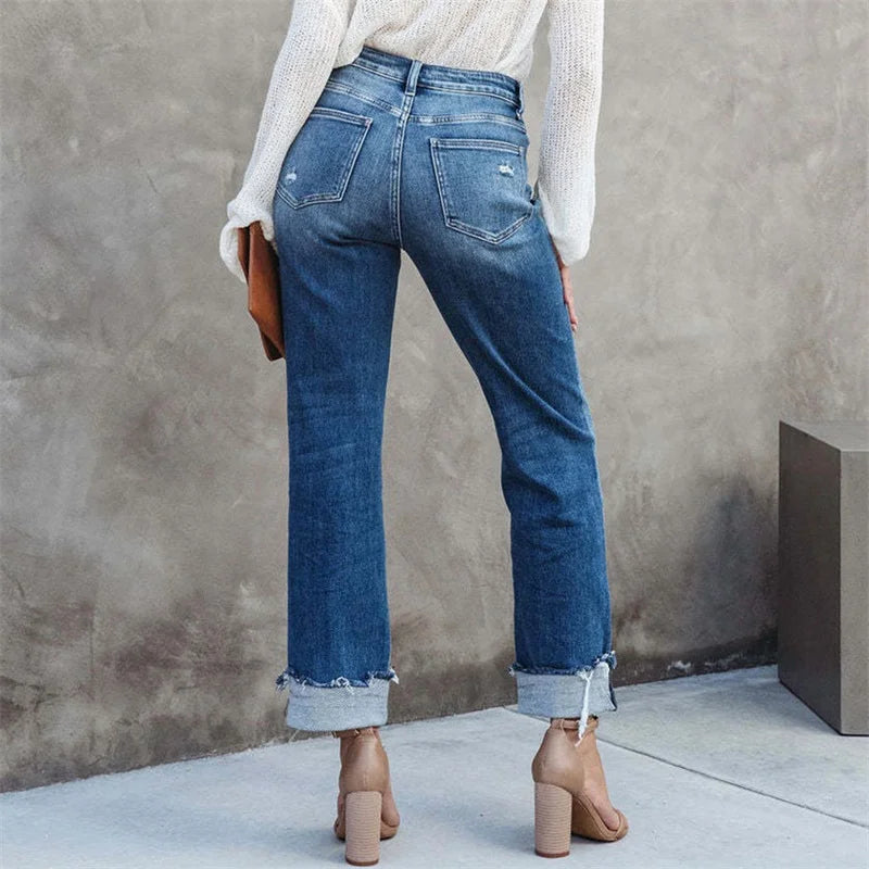 High-Waisted Flared Trousers | Stylish Comfortable Casual Jeans 2