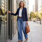 High-Waisted Jeans | Retro Wide Leg Baggy Casual Pants 4