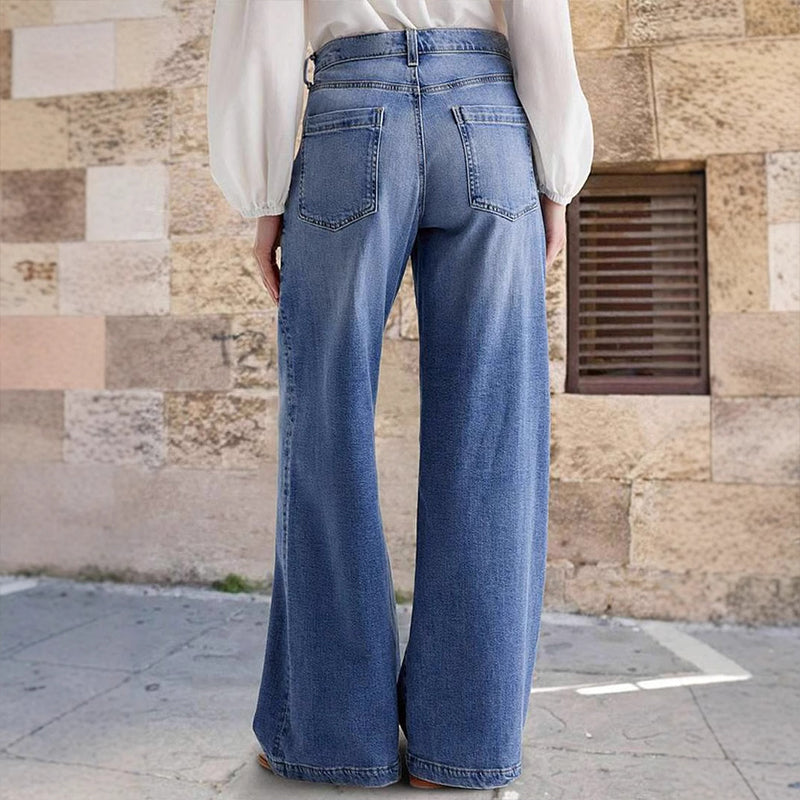 High-Waisted Jeans | Retro Wide Leg Baggy Casual Pants 6