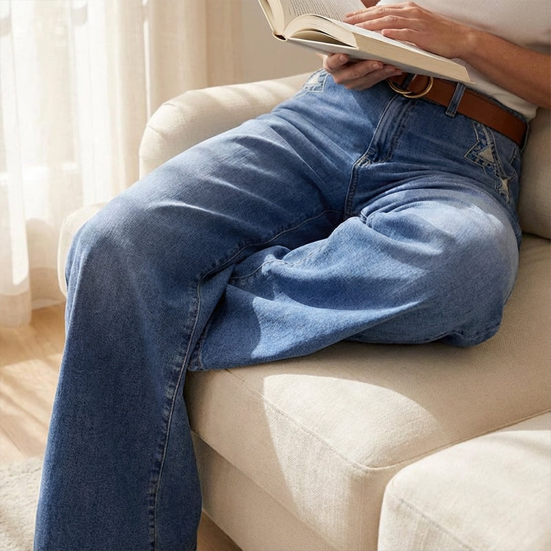 High-Waisted Jeans | Retro Wide Leg Baggy Casual Pants 8