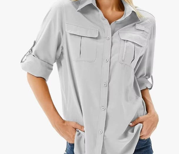 Hiking Shirt | Breathable Long Sleeve Hiking Shirt | Comfortable Moisture Wicking Outdoor Top 1