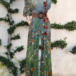 Jumpsuit | Abstract Art Print Wide-Leg Outfit | Elegant Stylish One-Shoulder Design 2