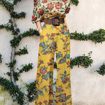 Jumpsuit | Abstract Art Print Wide-Leg Outfit | Elegant Stylish One-Shoulder Design 4