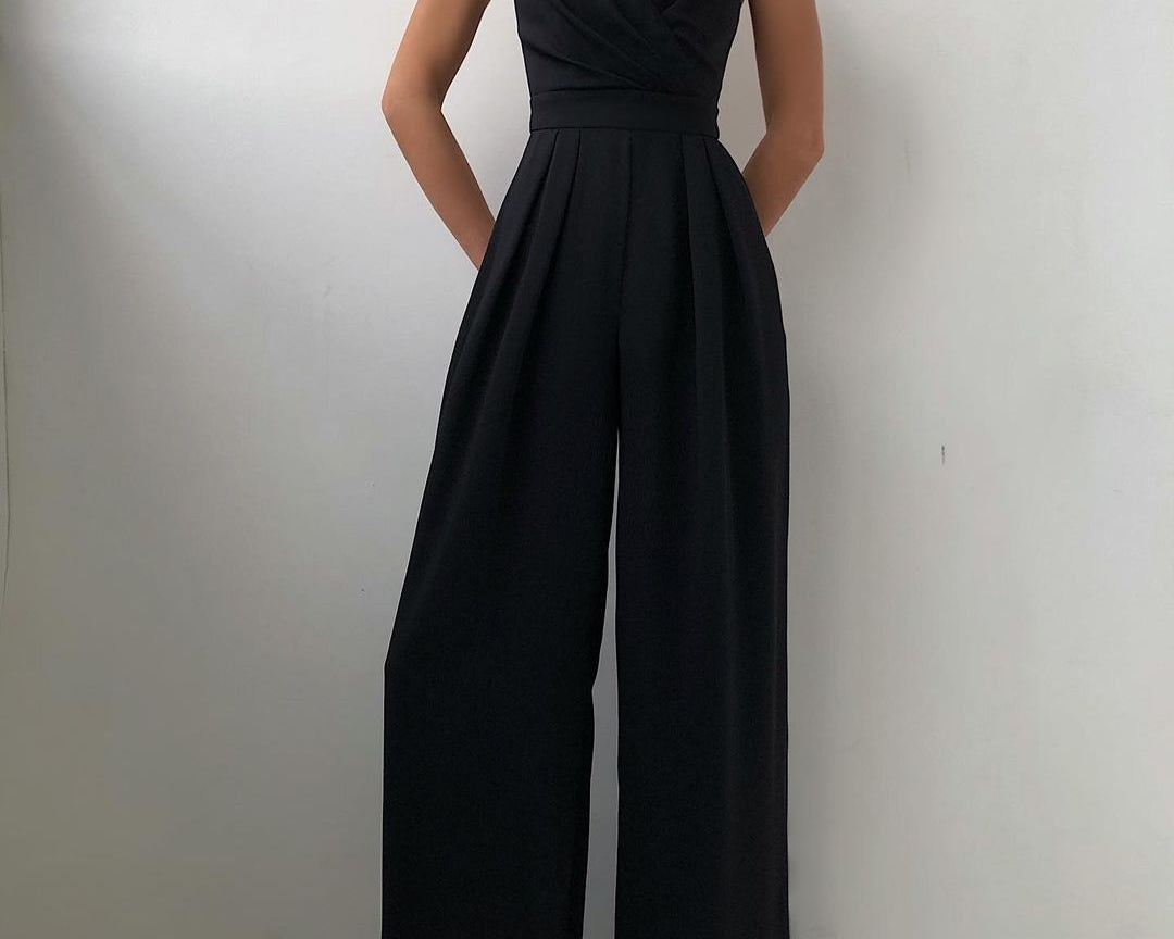 Jumpsuit | Elegant Wide-Leg Evening Wear with Sophisticated Neckline 0