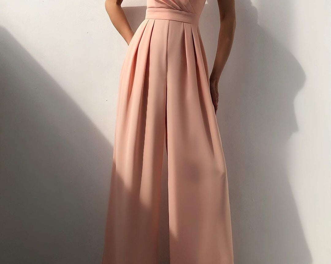 Jumpsuit | Elegant Wide-Leg Evening Wear with Sophisticated Neckline 2
