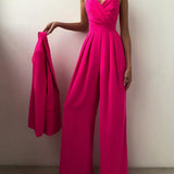 Jumpsuit | Elegant Wide-Leg Evening Wear with Sophisticated Neckline 3