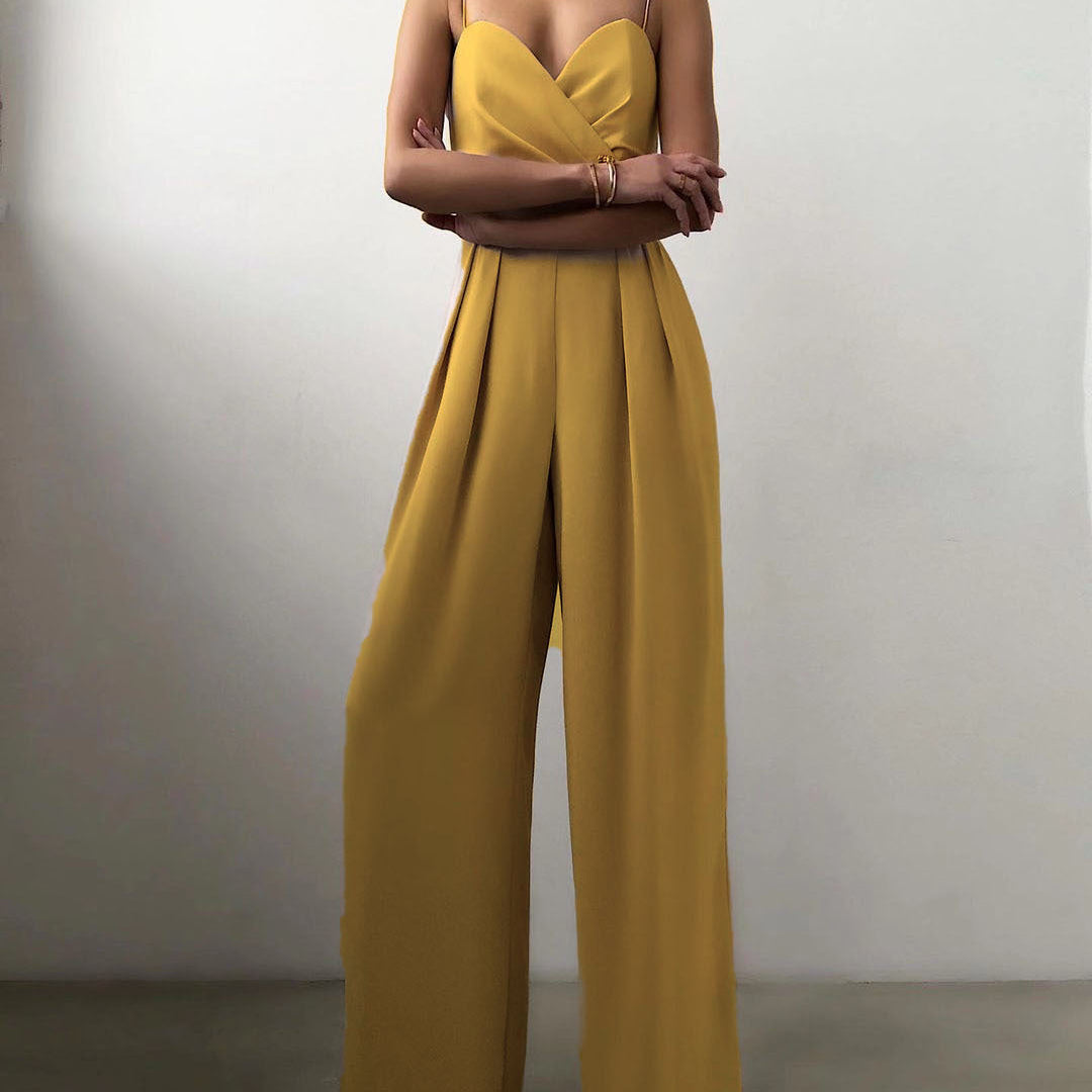 Jumpsuit | Elegant Wide-Leg Evening Wear with Sophisticated Neckline 4