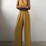 Jumpsuit | Elegant Wide-Leg Evening Wear with Sophisticated Neckline 4
