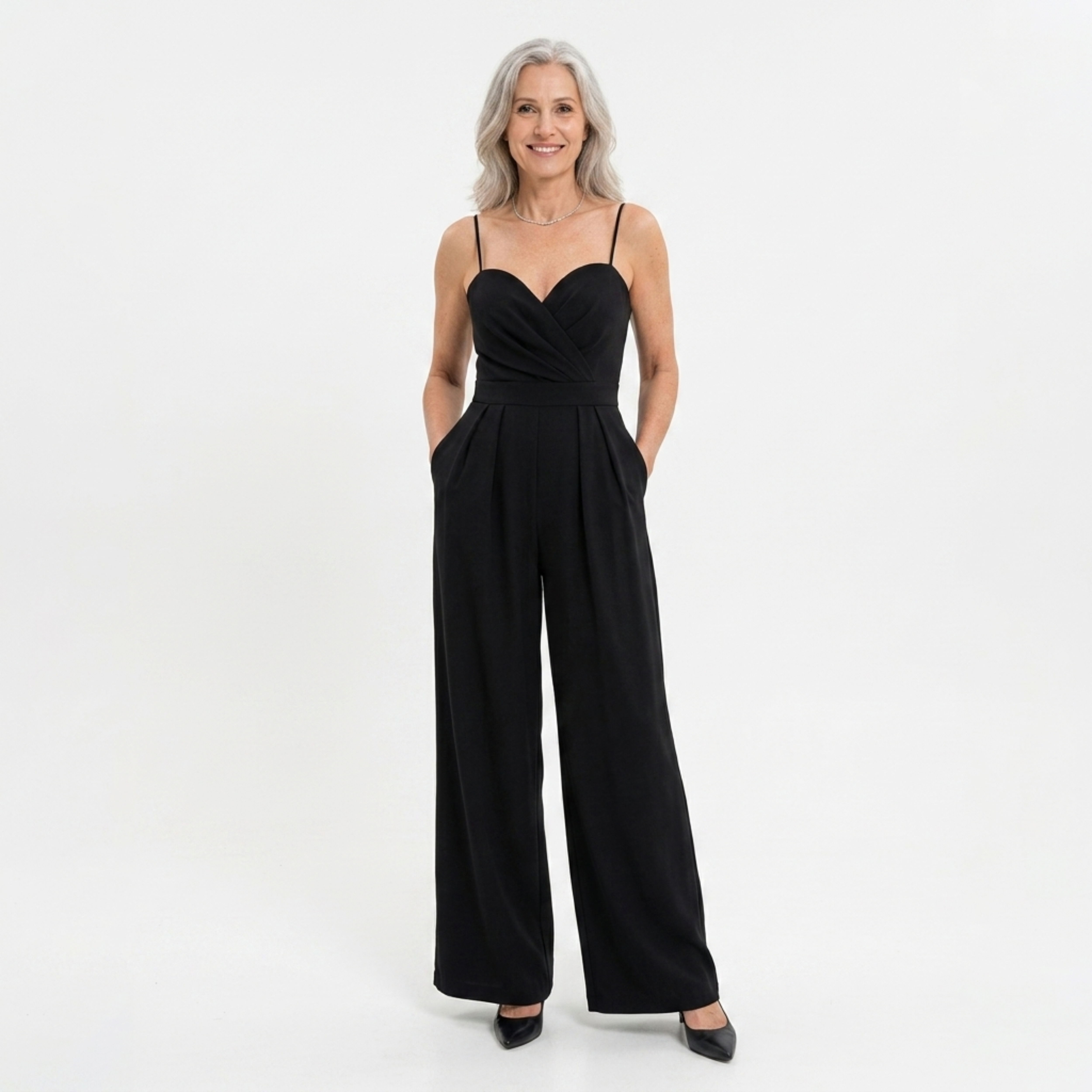 Jumpsuit | Elegant Wide-Leg Evening Wear with Sophisticated Neckline 5