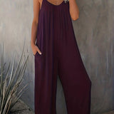 Jumpsuit | Spaghetti Strap Wide Leg One-Piece Stylish Design 11