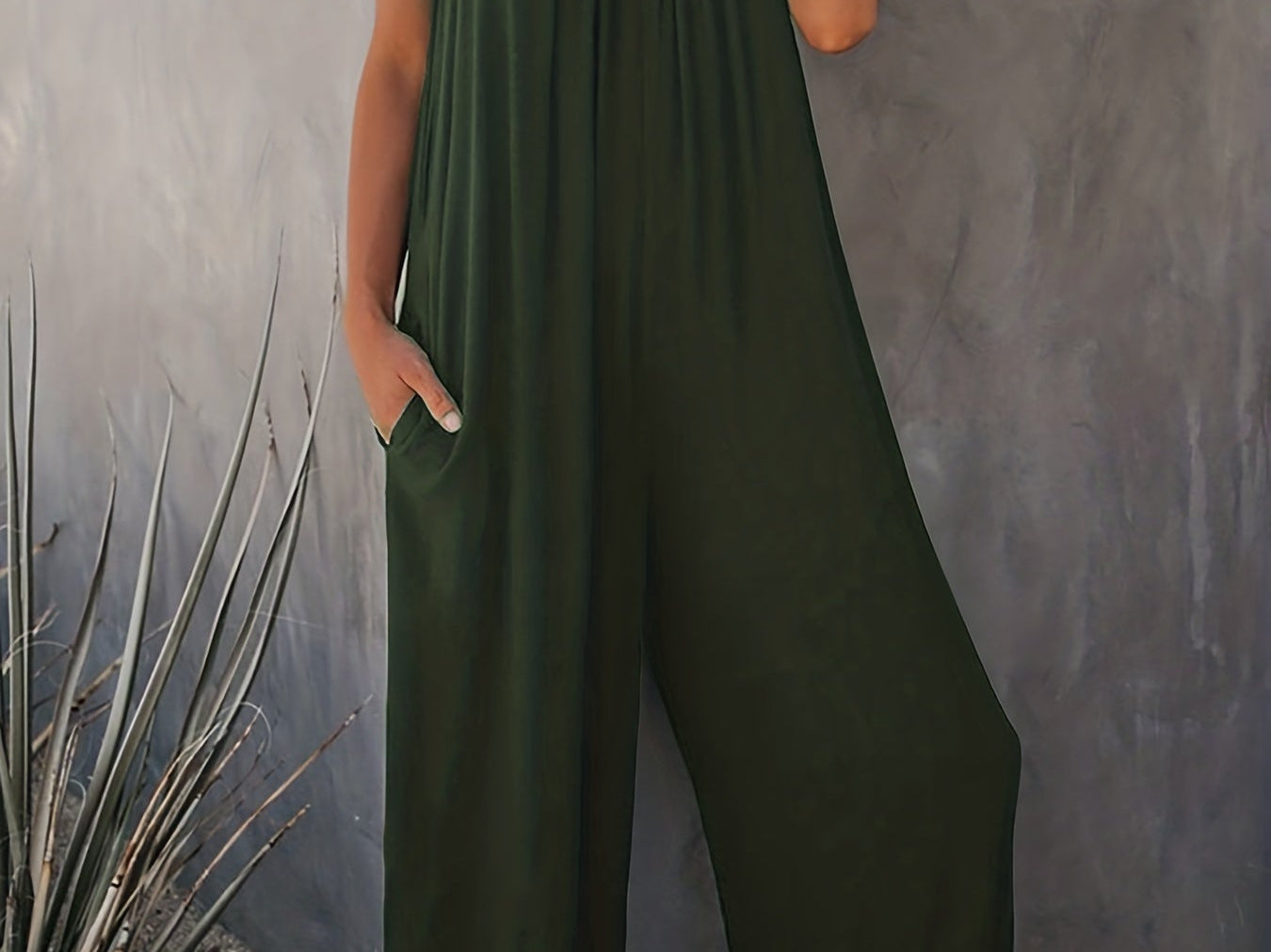 Jumpsuit | Spaghetti Strap Wide Leg One-Piece Stylish Design 2