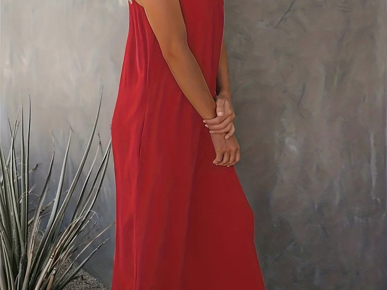 Jumpsuit | Spaghetti Strap Wide Leg One-Piece Stylish Design 4
