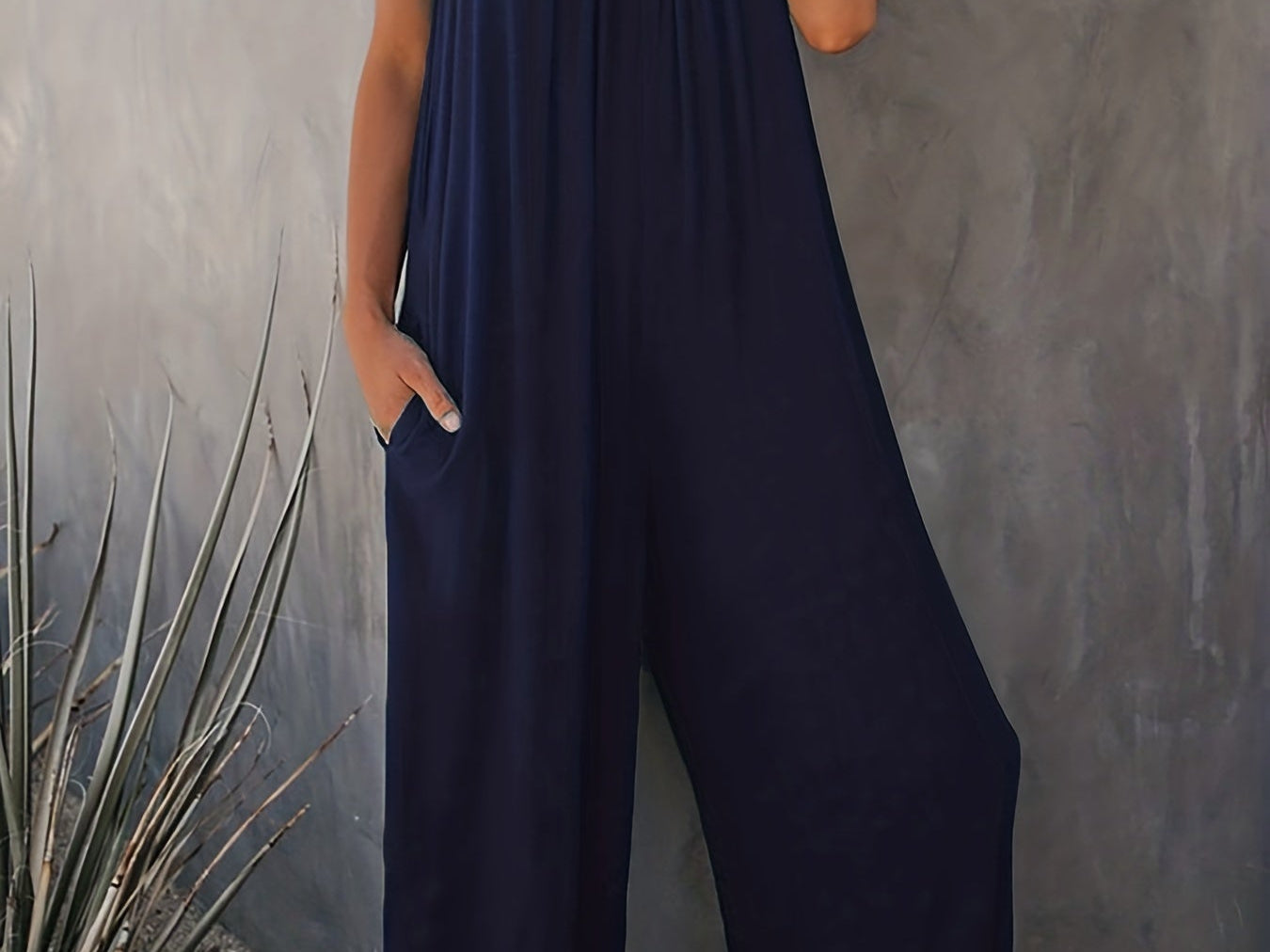 Jumpsuit | Spaghetti Strap Wide Leg One-Piece Stylish Design 8