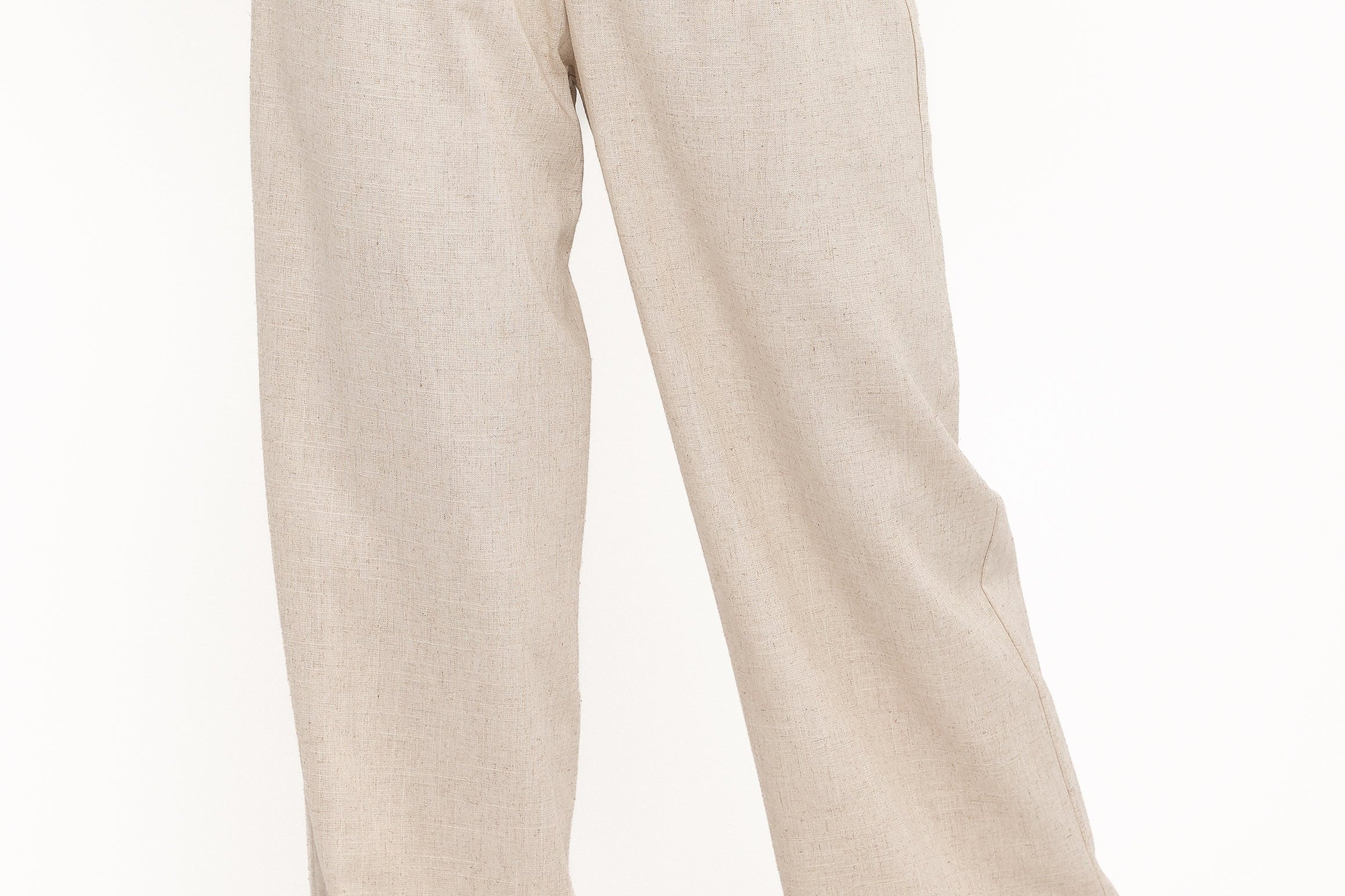 Linen Pants | High-Rise Pleated Casual Trousers 2