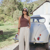 Linen Pants | High-Rise Pleated Casual Trousers 5