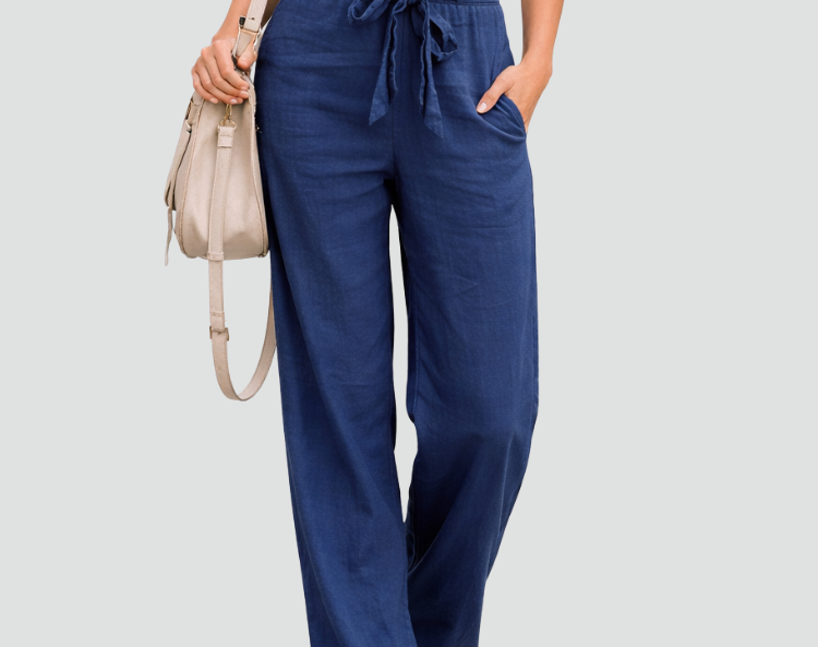 Linen Pants | Wide Leg Summer Trousers Comfortable Elegant 0