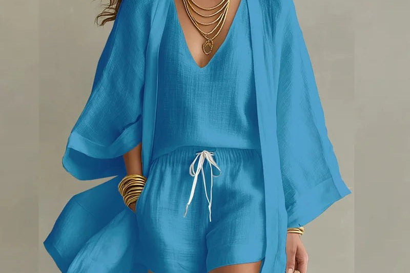 Linen Three Piece Set | Effortless Chic Summer Ensemble | Flattering Relaxed Fit 3
